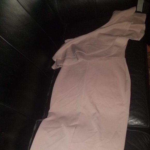 ASOS Ruffle Front One Shoulder Dress - Picture 4 of 4